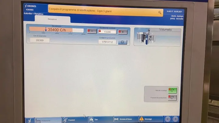Monoblocco di riempimento usata Simonazzi 120.120.20 isobarico